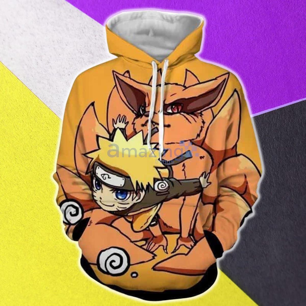 Naruto And His Fox Fanfiction Japanese Anime Cool All Over Print 3D Hoodie