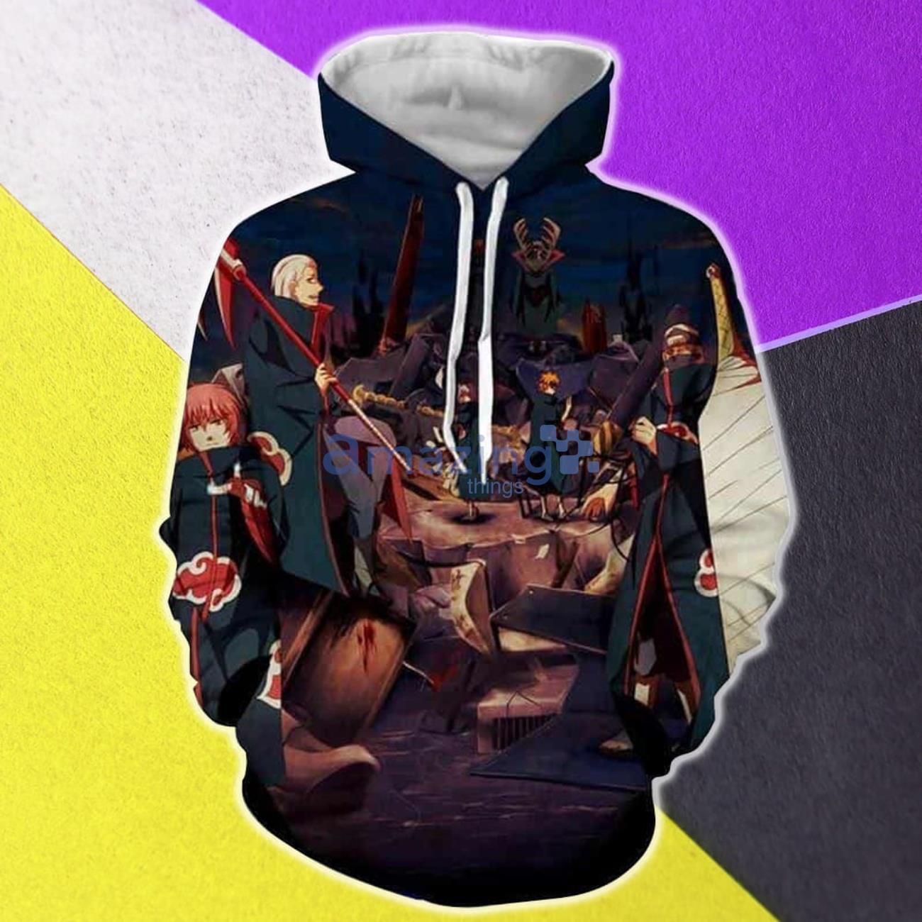 Naruto Japan Anime Akatsuki Revival Scary Full All Over Print 3D Hoodies Product Photo 1