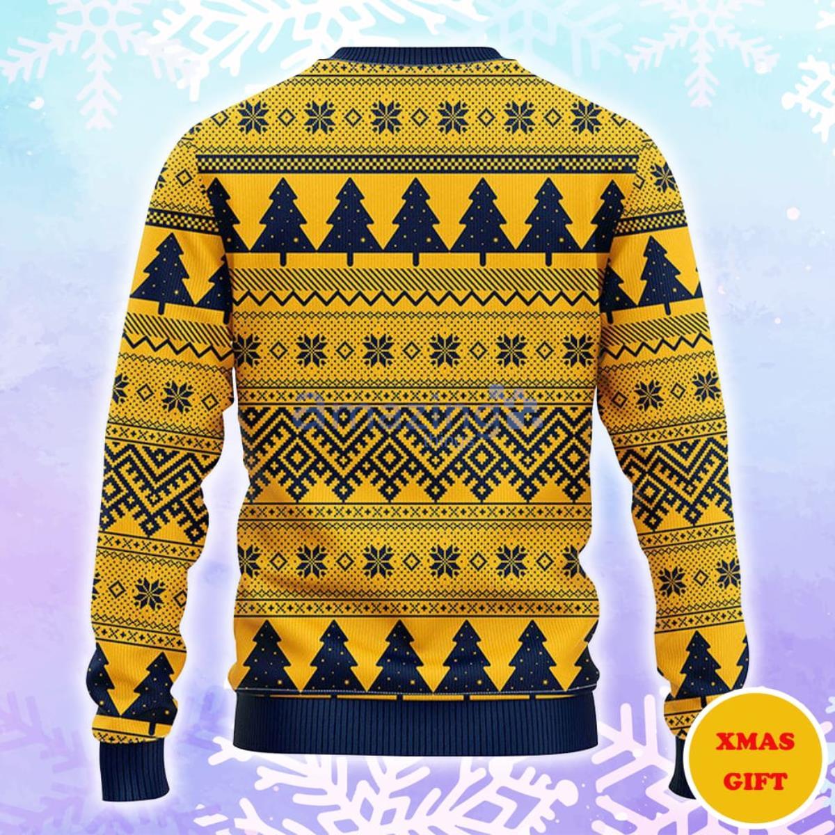 Nashville Predators Minion Christmas AOP Sweater image Nashville Predators Minion Christmas AOP Sweater Product Photo 2