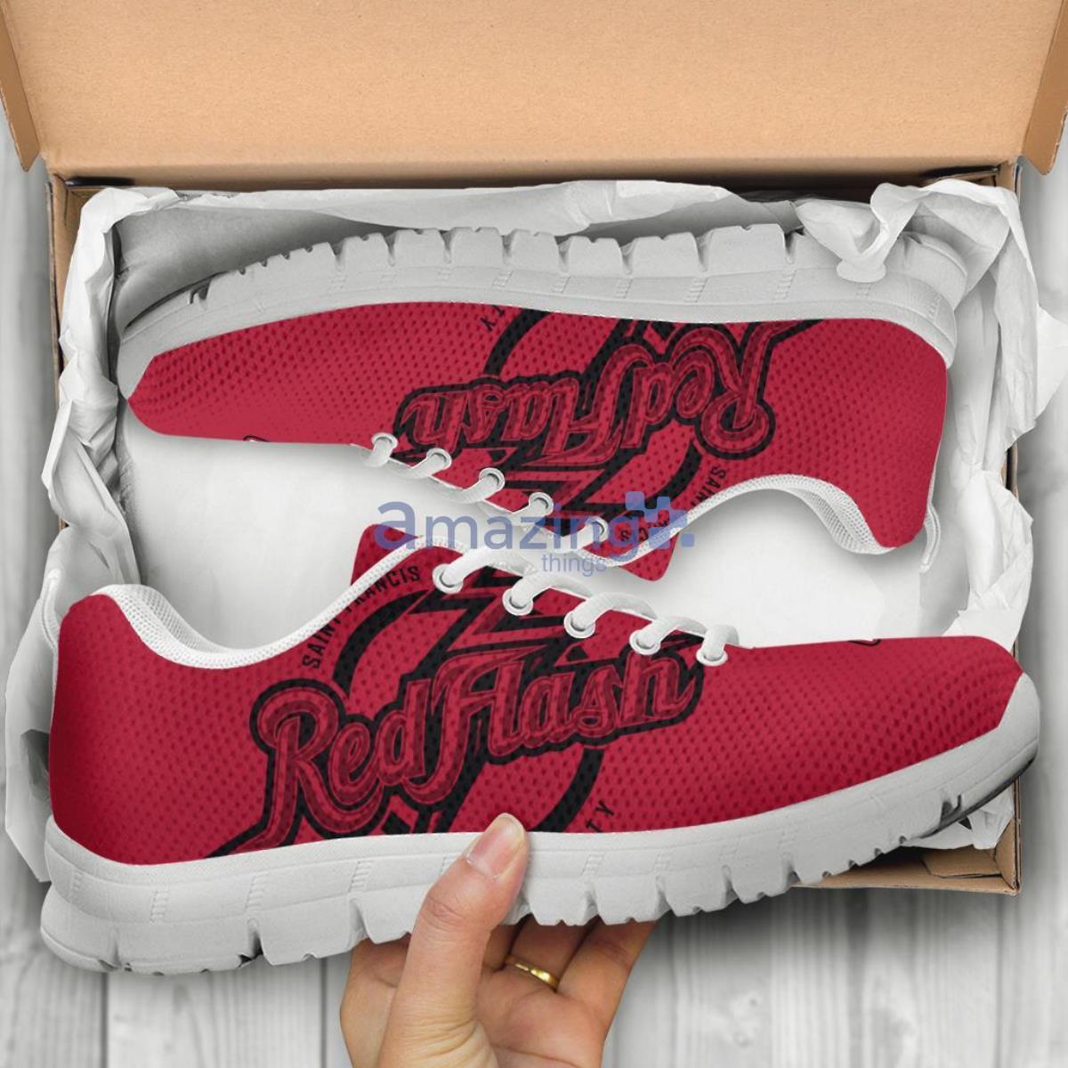 NCAA Saint Francis Red Flash Casual Sneakers For Sport Fans image NCAA Saint Francis Red Flash Casual Sneakers For Sport Fans Product Photo 3
