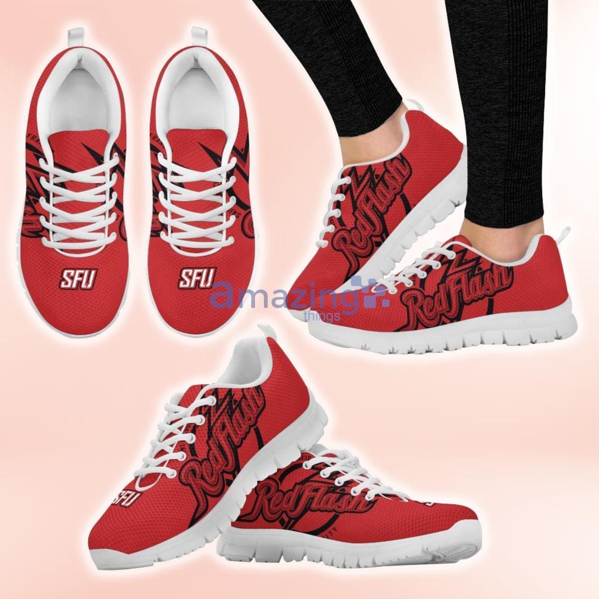 NCAA Saint Francis Red Flash Casual Sneakers For Sport Fans image NCAA Saint Francis Red Flash Casual Sneakers For Sport Fans Product Photo 4
