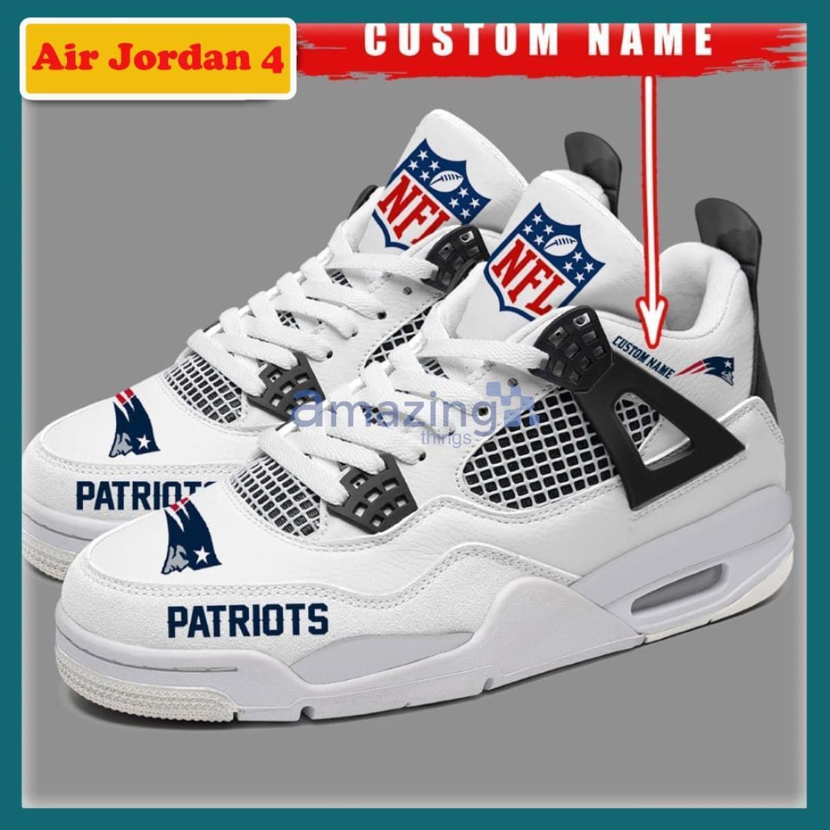 New England Patriots Womens Midsole White Sneakers, Size: 6