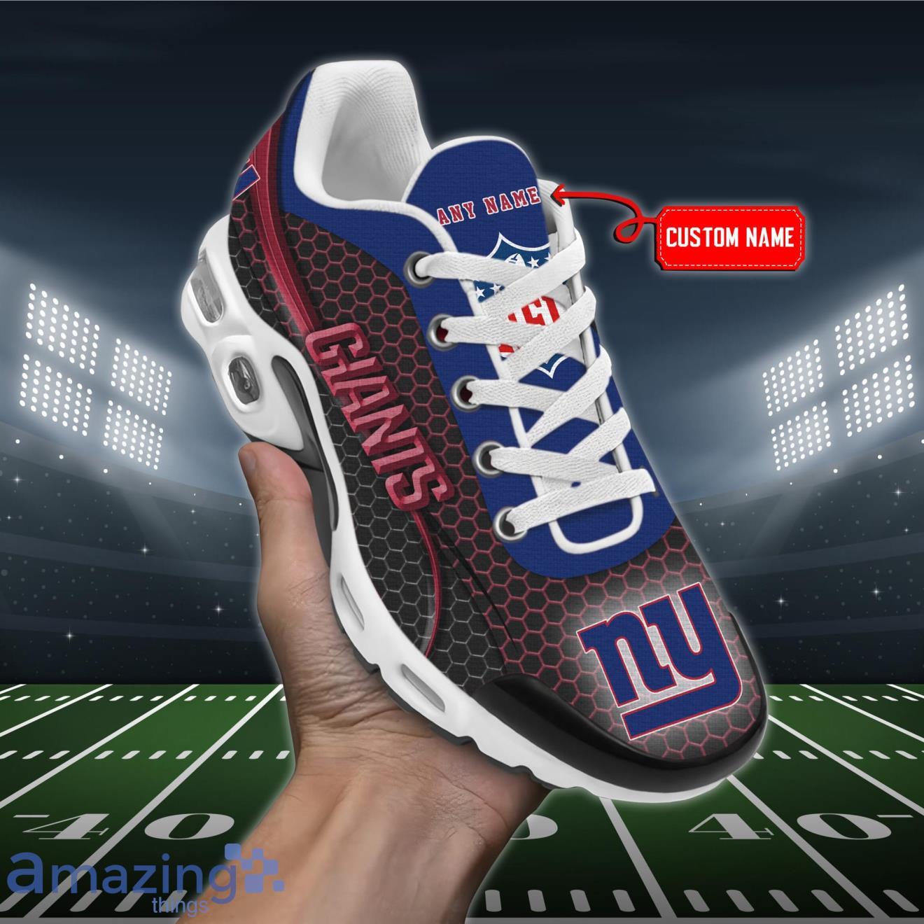 New York Giants NFL Team Luxury Brand Sneakers Custom Name Air