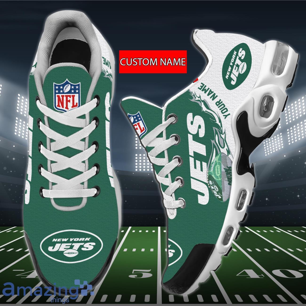 New York Jets NFL Premium Air Cushion Sports Shoes Custom Name For Men Women Product Photo 1