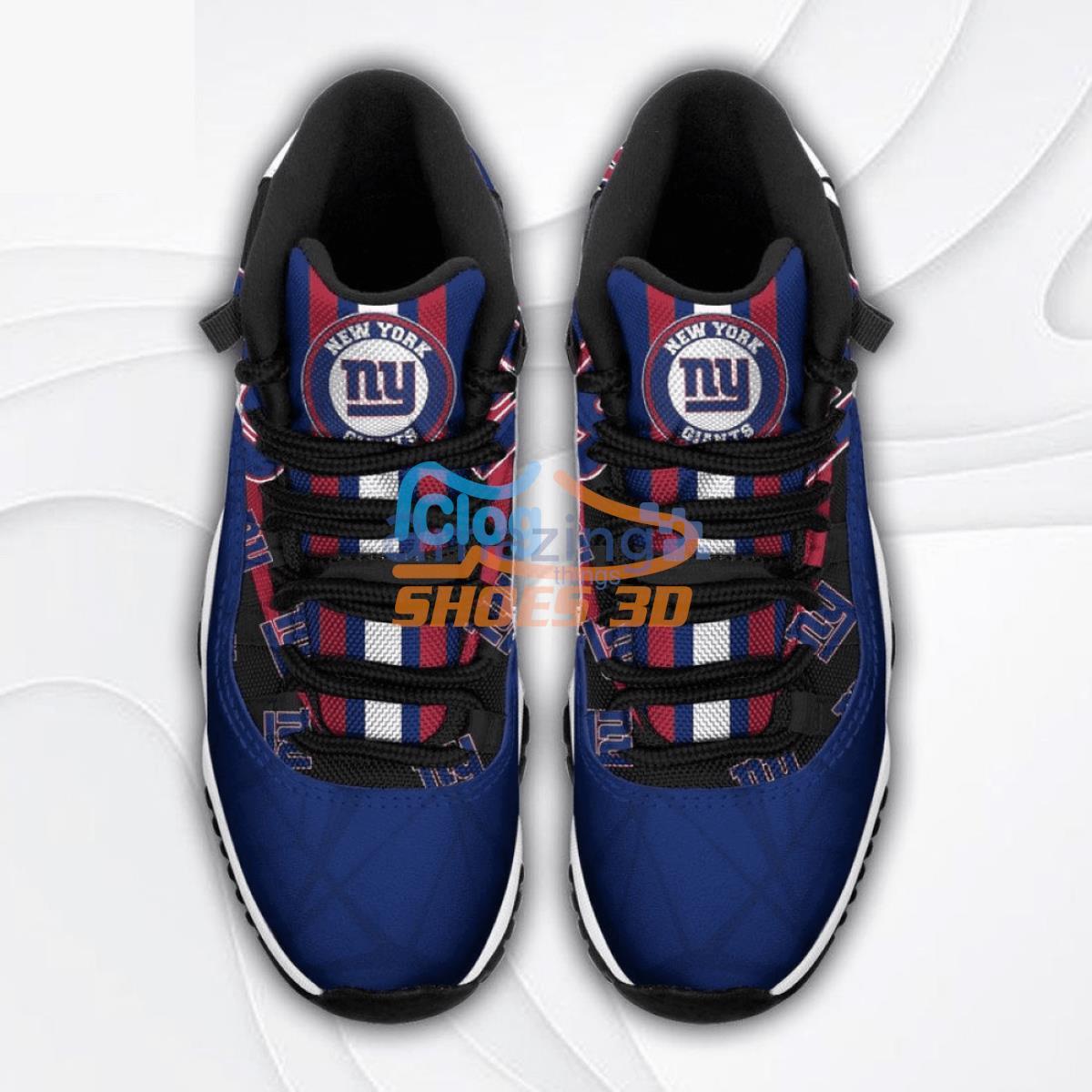 New York Giants NFL Air Jordan 4 Shoes Custom Name - Banantees