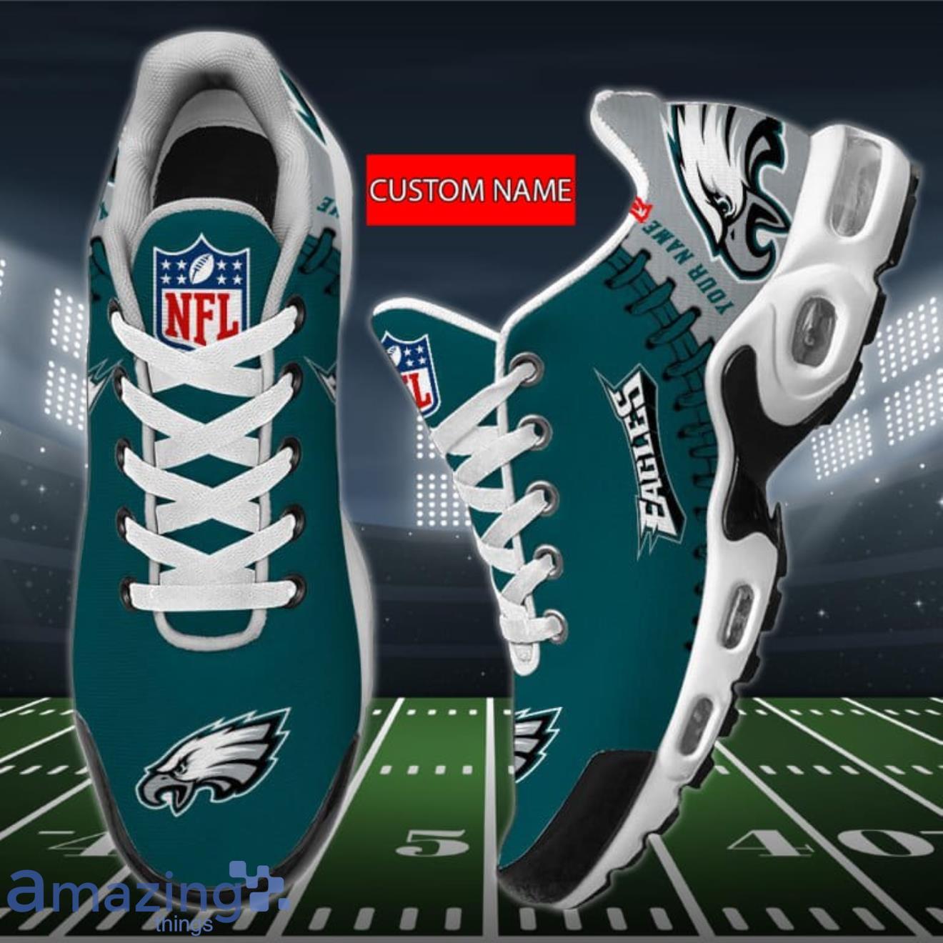 NFL Philadelphia Eagles Air Cushion Sports Shoes Custom Name