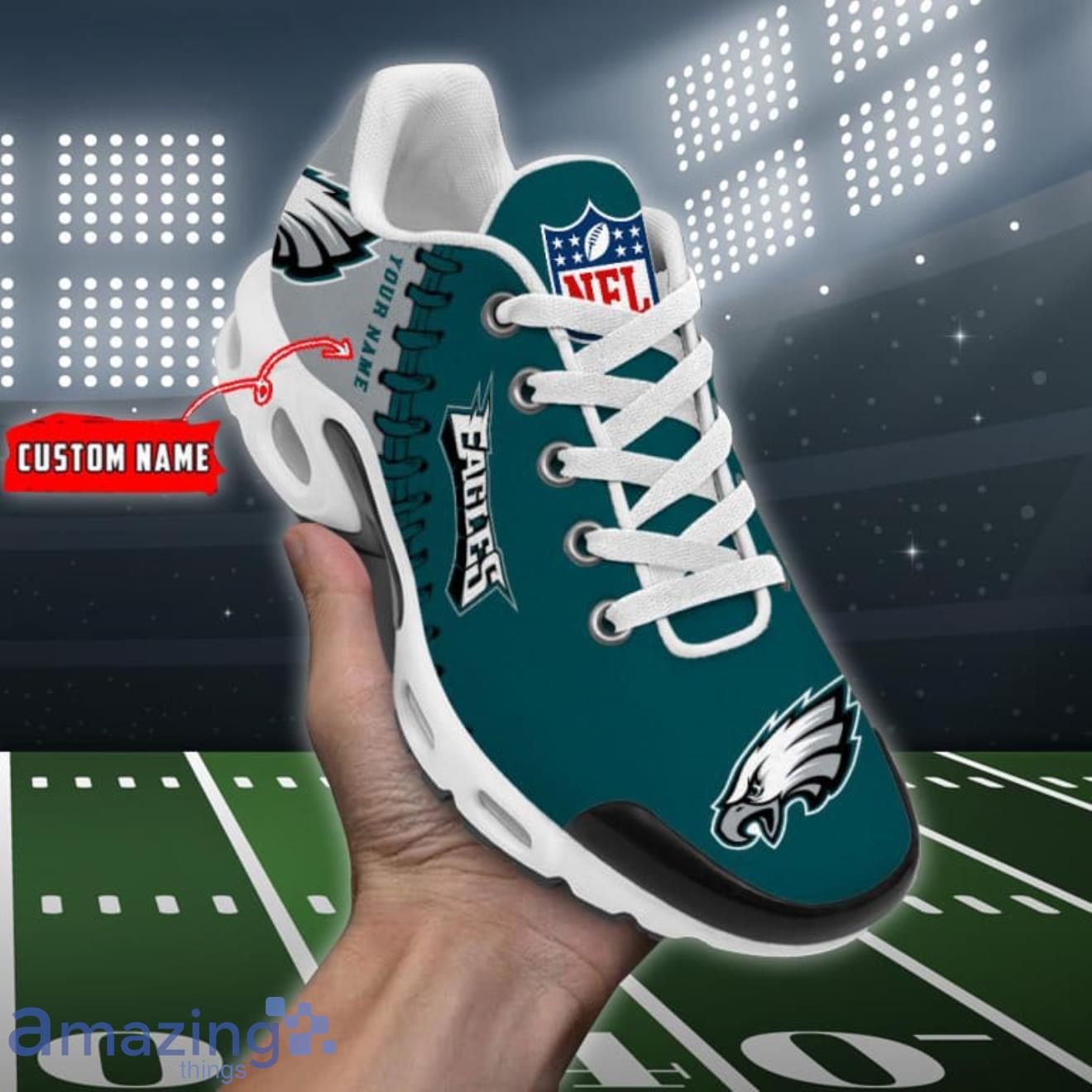 Philadelphia Eagles Custom Name Air Jordan 11 Sneakers Shoes