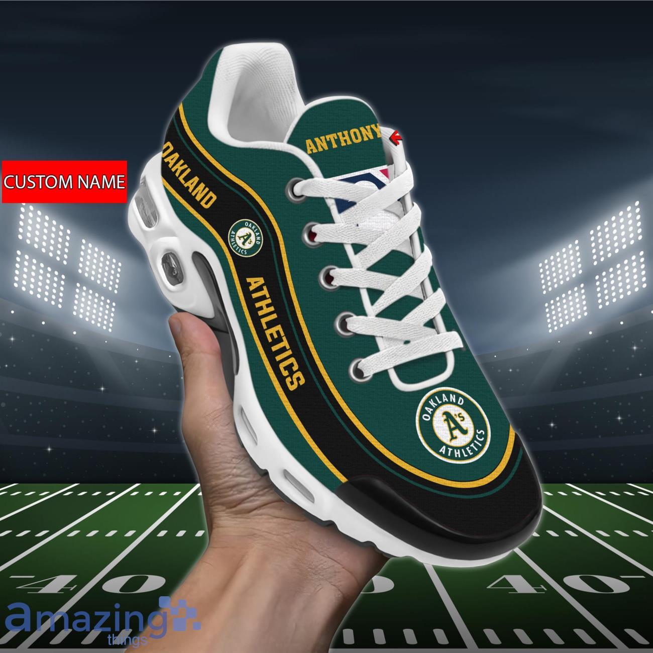 Oakland Athletics MLB Air Cushion Sports Shoes Custom Name For Fans Product Photo 1