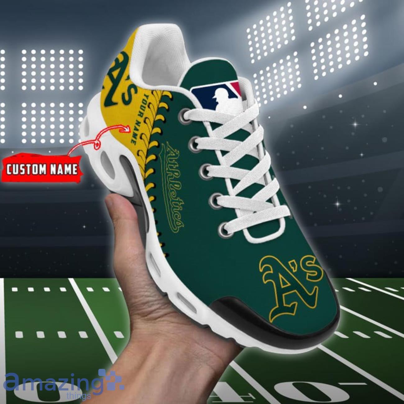 Oakland Athletics MLB Premium Air Cushion Sports Shoes Custom Name Cool For Fans Product Photo 1