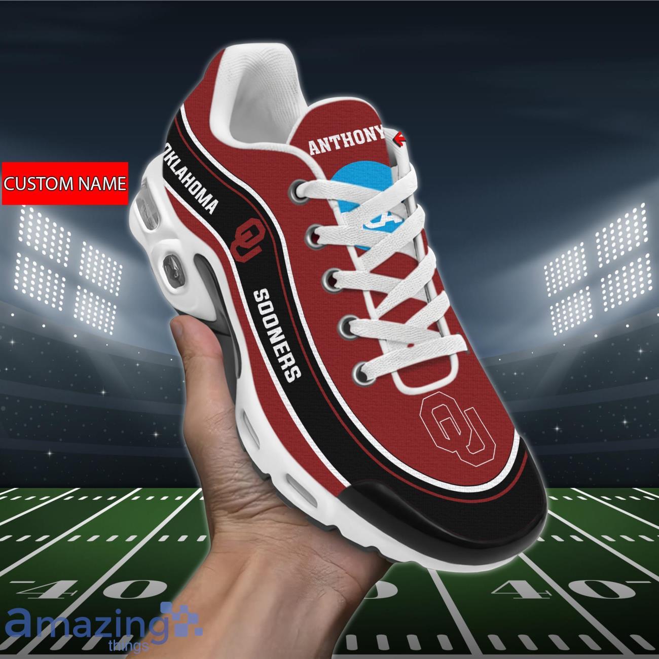 Oklahoma Sooners NCAA Air Cushion Sports Shoes Custom Name For Fans Product Photo 1