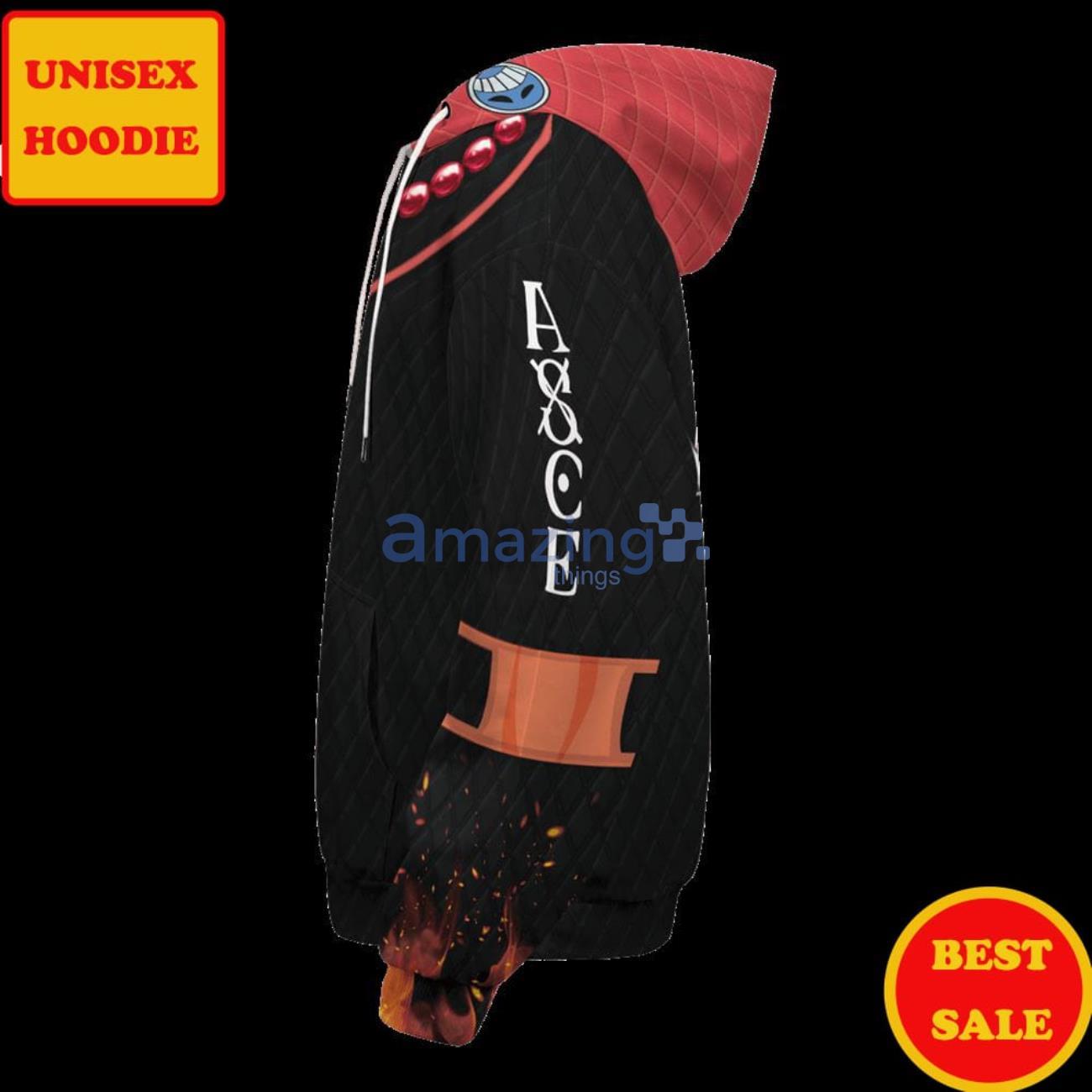 One Piece 3D Hoodie Portgas D. Ace Costume Black Anime 3D Hoodie image One Piece 3D Hoodie Portgas D. Ace Costume Black Anime 3D Hoodie Product Photo 4