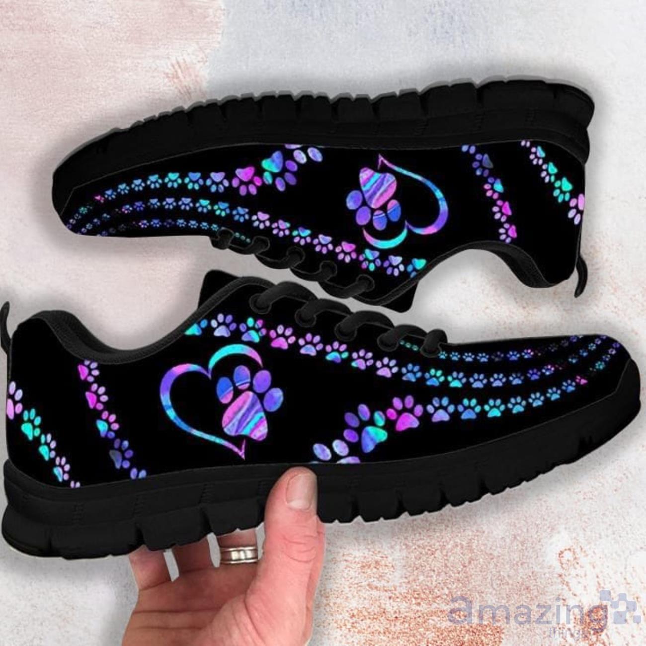 Paws Dog Heart Purple Casual Running Sneakers Product Photo 1 Paws Dog Heart Purple Casual Running Sneakers Product Photo 1