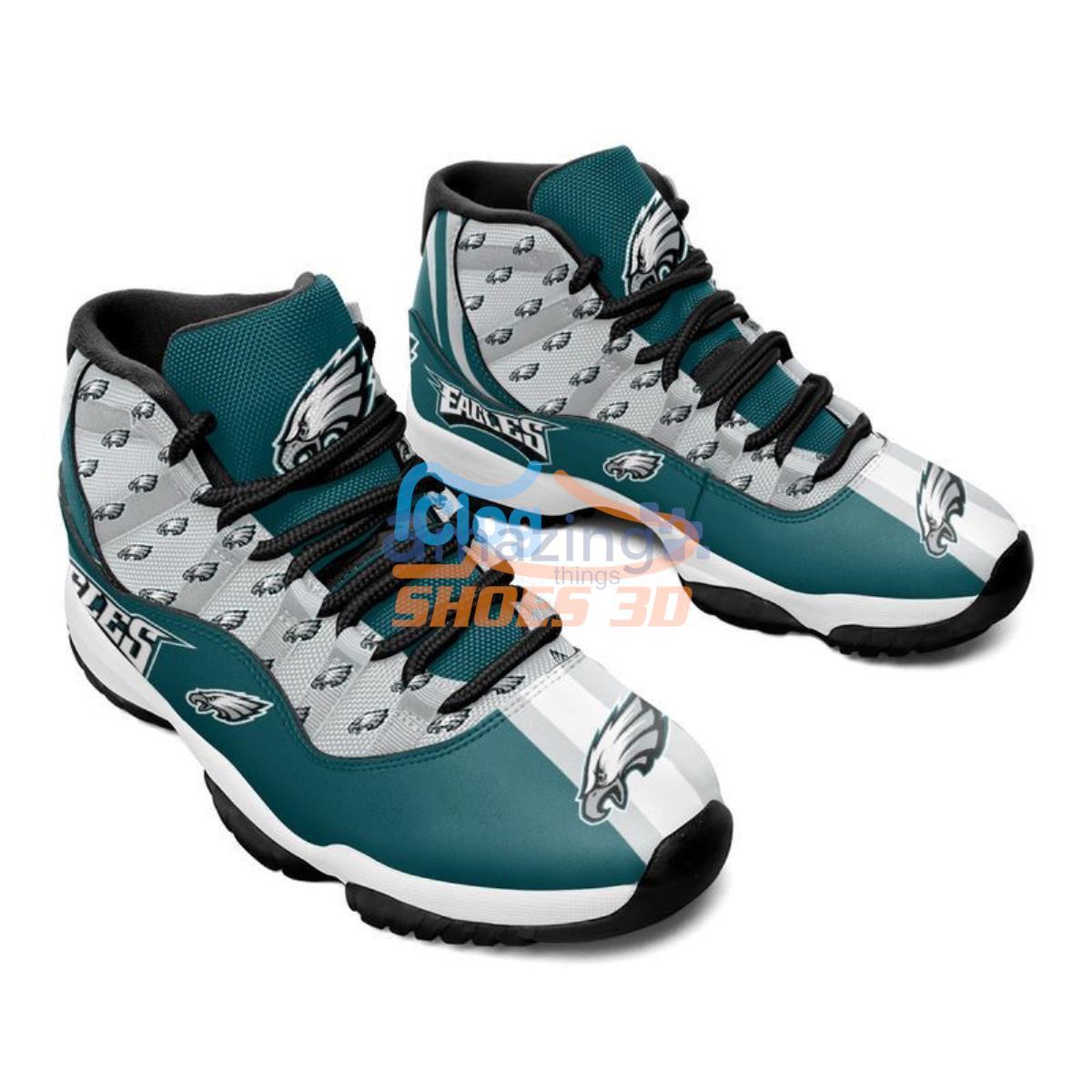 Philadelphia Eagles Gradient Pattern Style Sneaker Air Jordan 11 Shoes