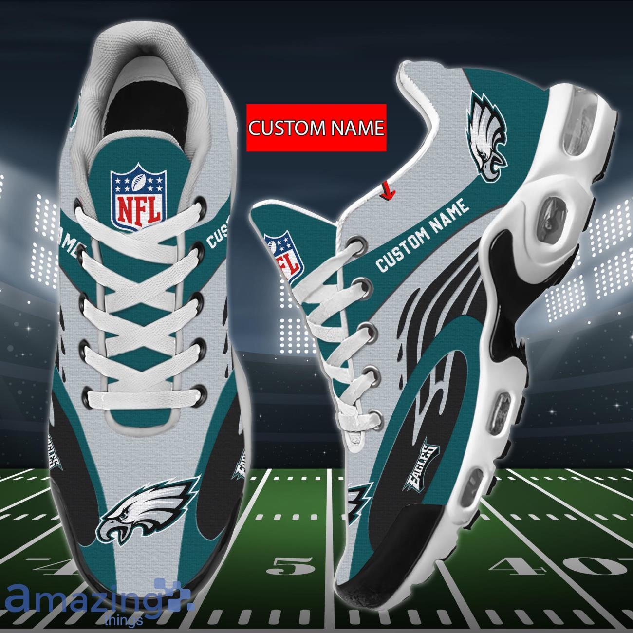 Philadelphia Eagles NFL Air Cushion Shoes Custom Name Men Women