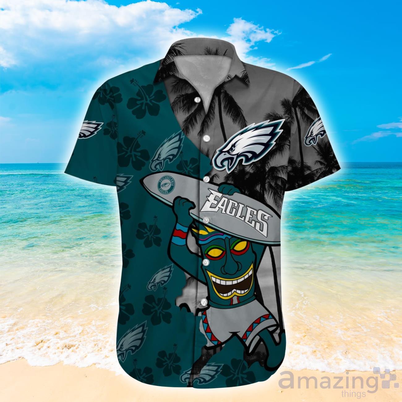 Philadelphia Eagles NFL Custom Name Hawaiian Shirt Hot Design For Fans