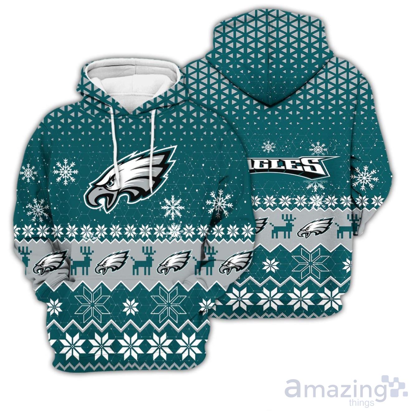 Philadelphia Eagles White 3D Sweater Christmas Gift