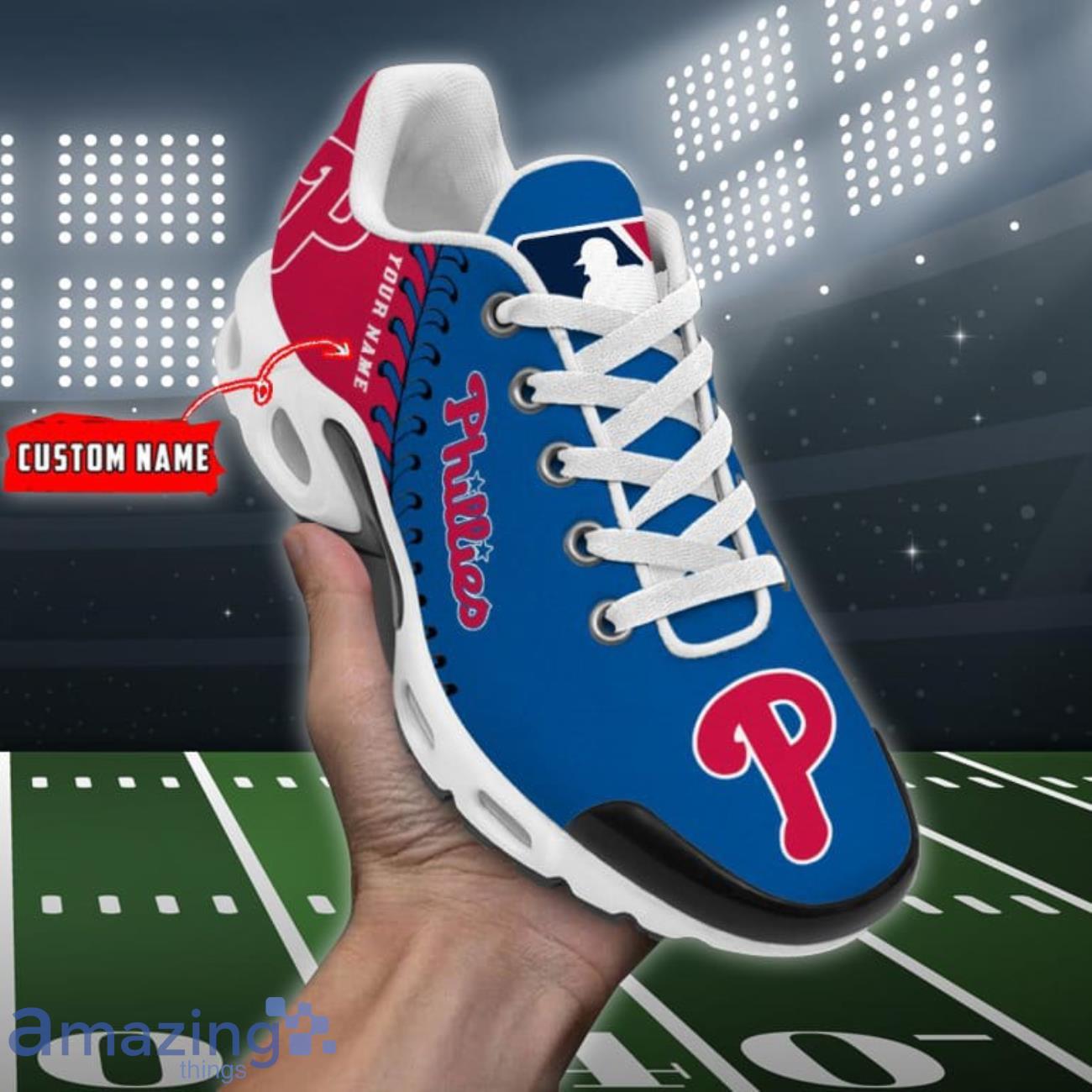 Philadelphia Phillies MLB Premium Air Cushion Sports Shoes Custom Name Cool For Fans Product Photo 1