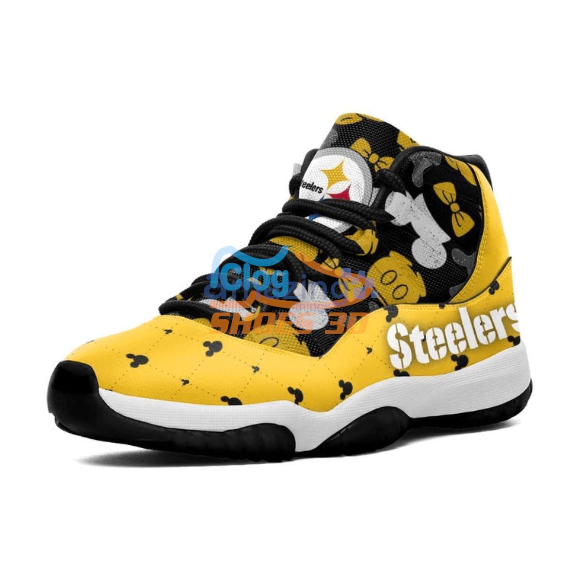 Pittsburgh Steelers Football Air Jordan 11 Shoes For Men Women