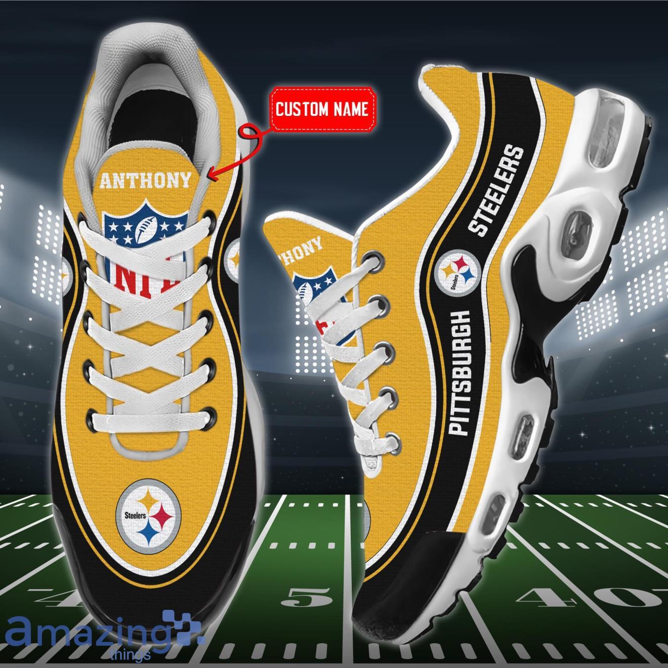 Pittsburgh Steelers NFL Air Cushion Sports Shoes Custom Name For Men Women