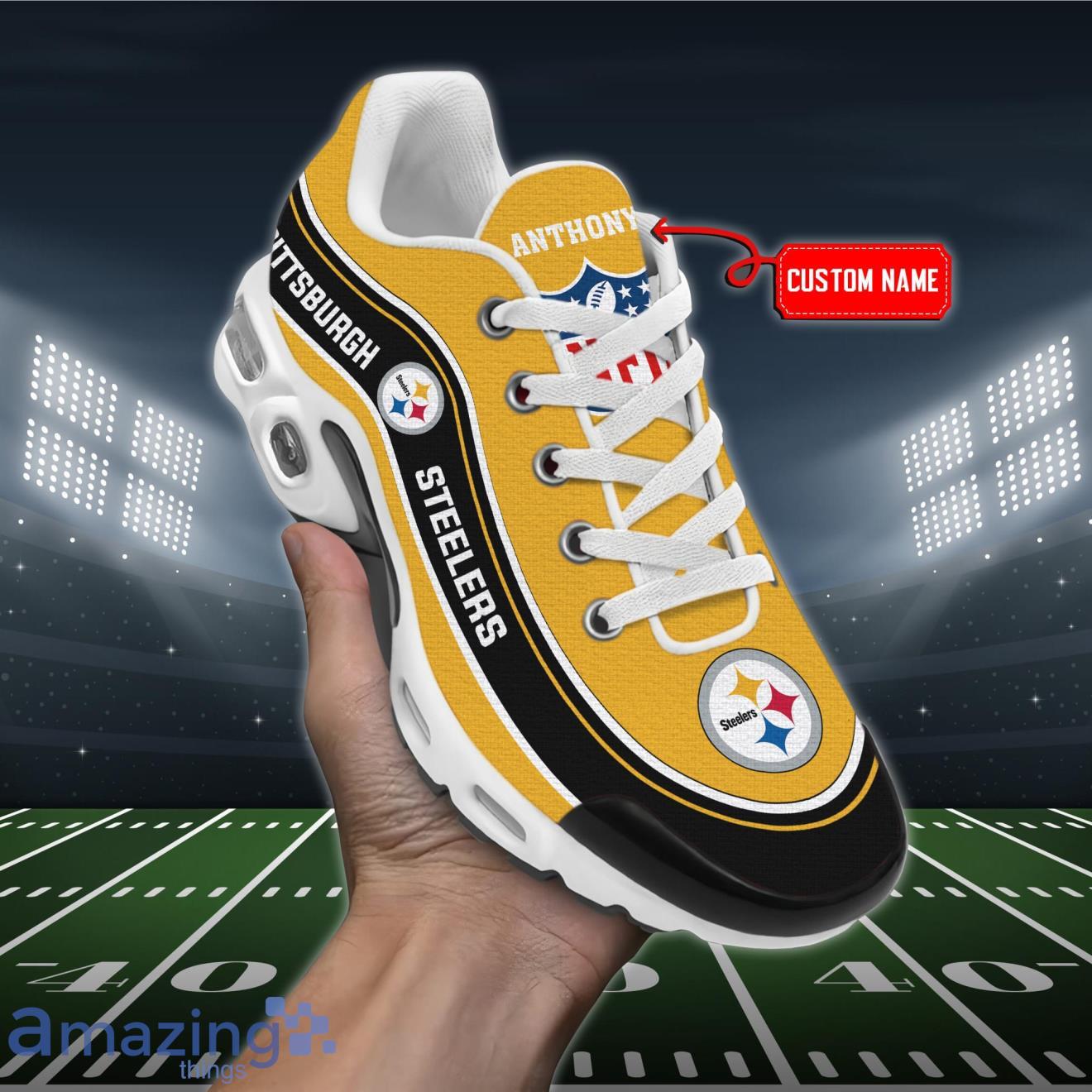 Pittsburgh Steelers NFL Air Cushion Sports Shoes Custom Name For
