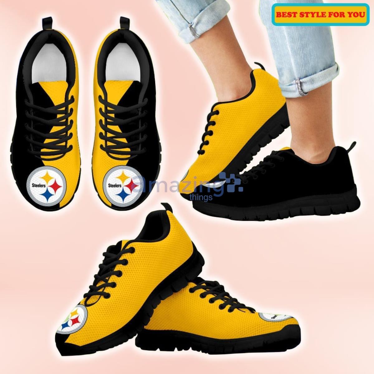 Pittsburgh Steelers Two Colors Background Casual Sneakers For