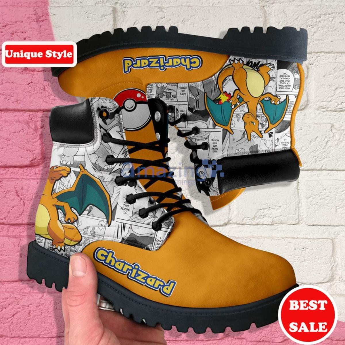 Pokemon Anime Charizard Leather Boots Casual Shoes Product Photo 1