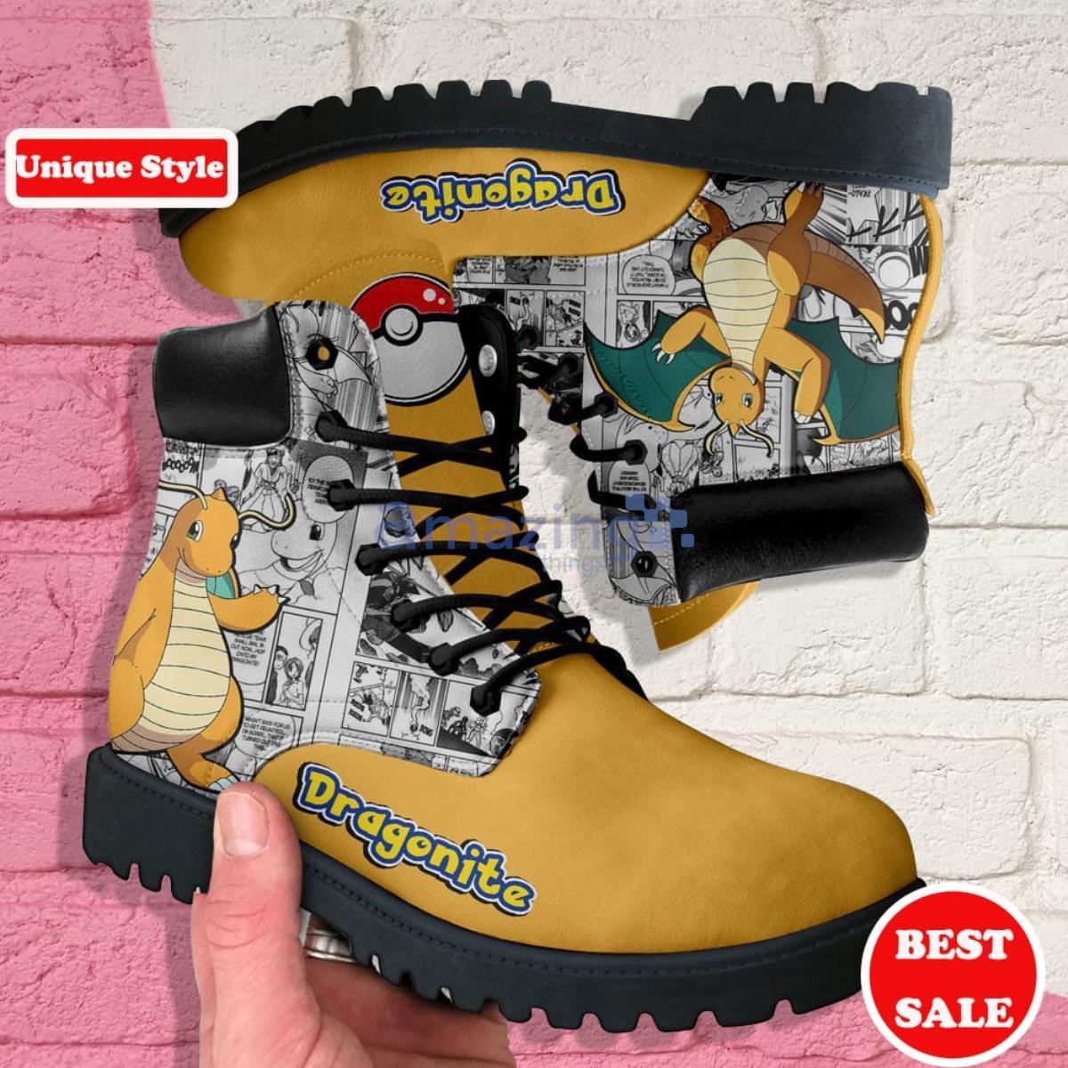 Pokemon Anime Dragonite Leather Boots Casual Shoes For Fans Product Photo 1