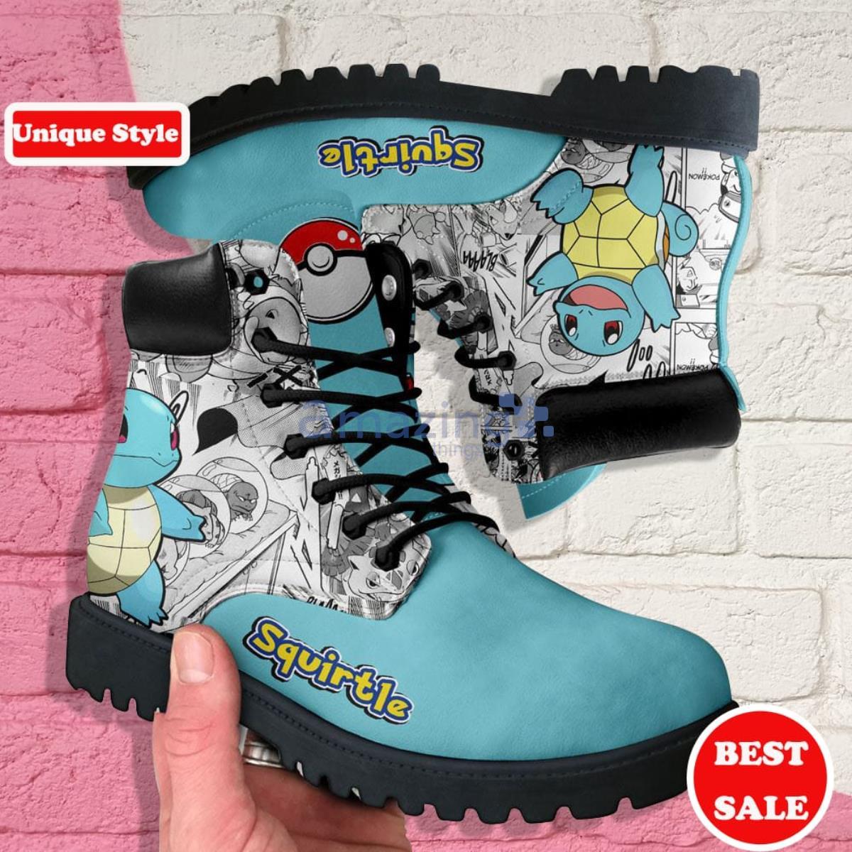 Pokemon Anime Squirtle Leather Boots Casual Shoes Product Photo 1