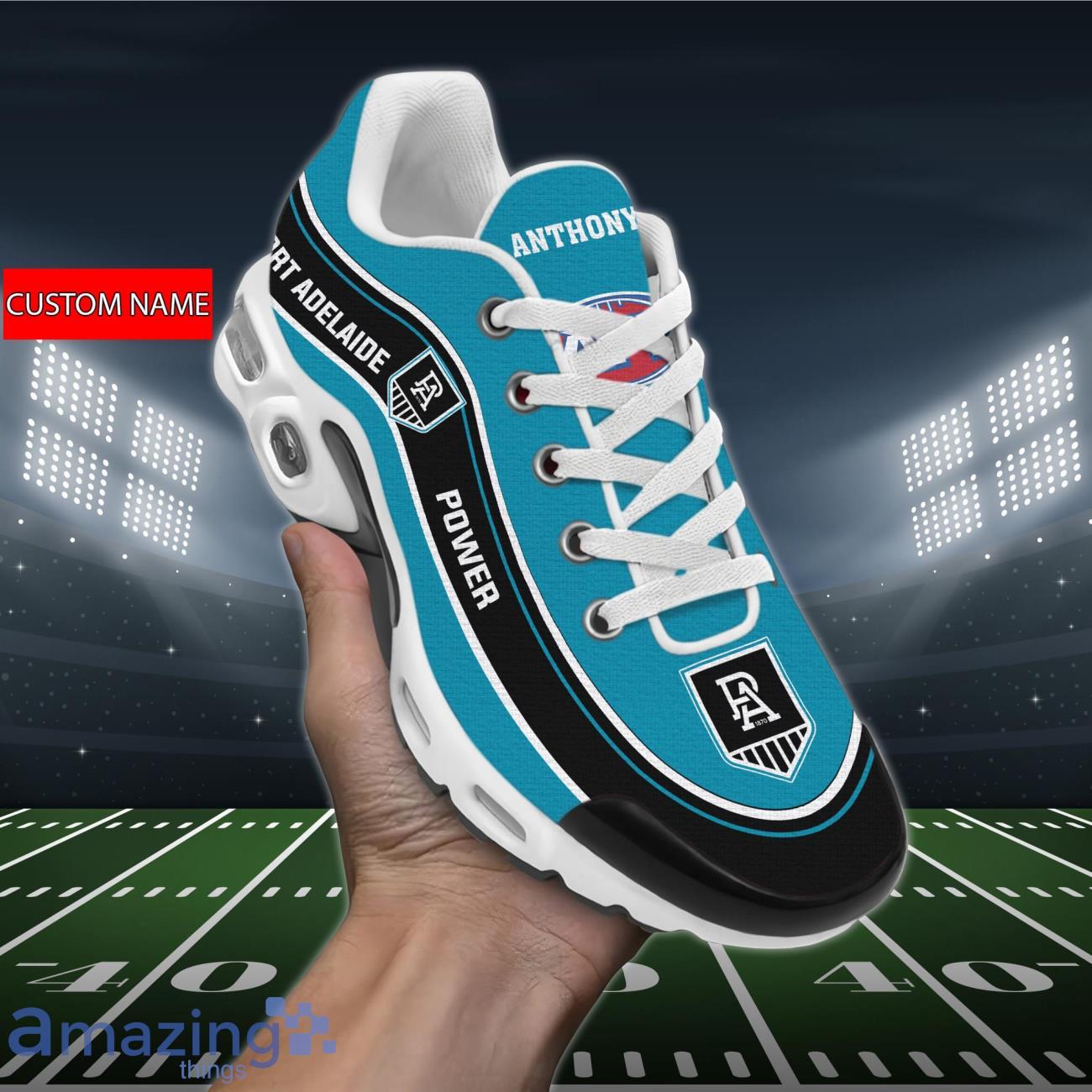 Port Adelaide Power Air Cushion Sports Shoes Custom Name For Fans Product Photo 1