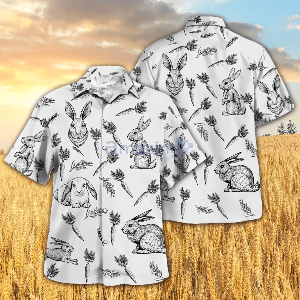 Rabbit Pattern Hawaiian Shirt Product Photo 1