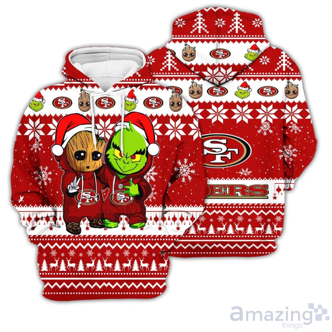 Grinch Hand Holding San Francisco 49ers Christmas