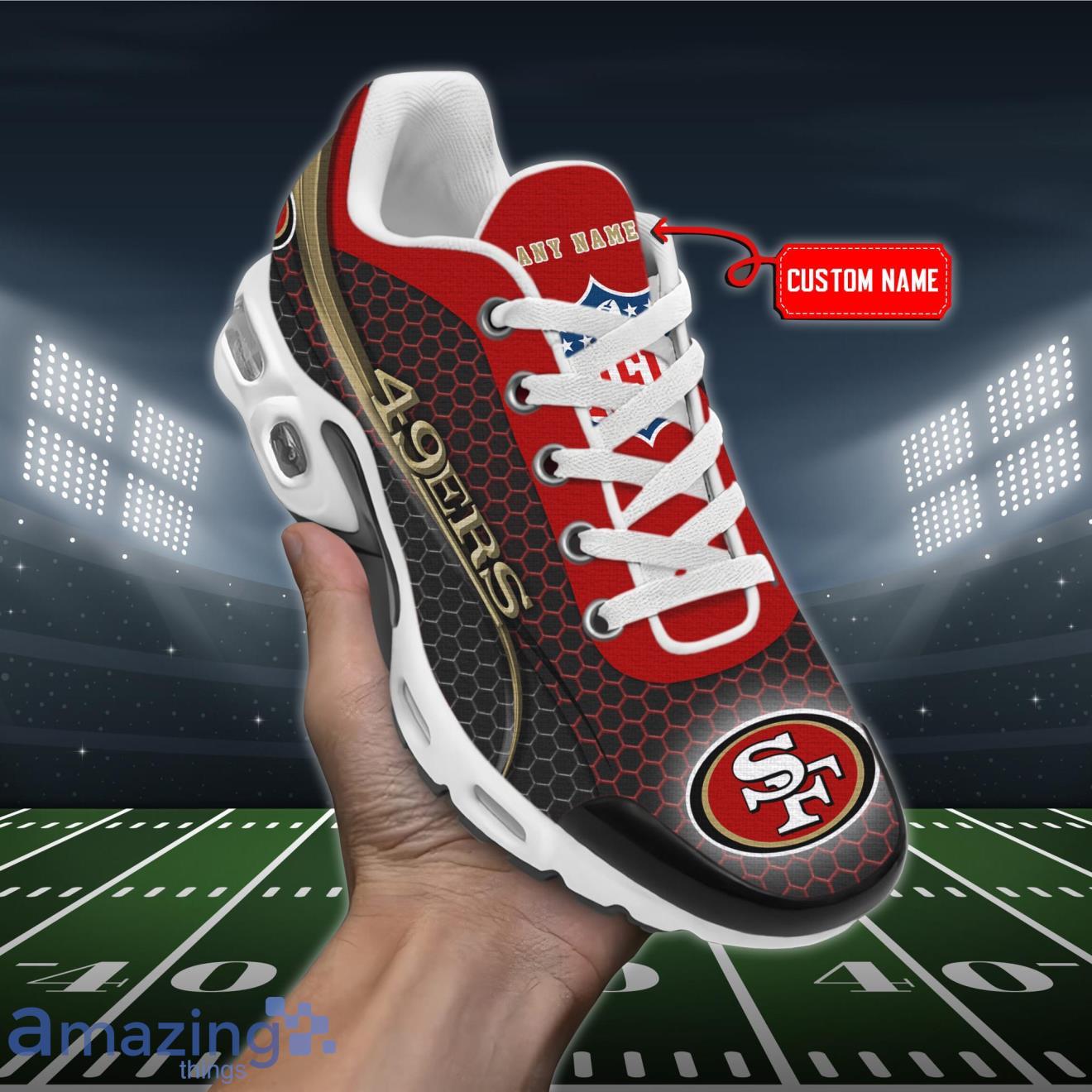 San Francisco 49ers NFL Premium Air Cushion Sport Shoes Custom Name Product Photo 1
