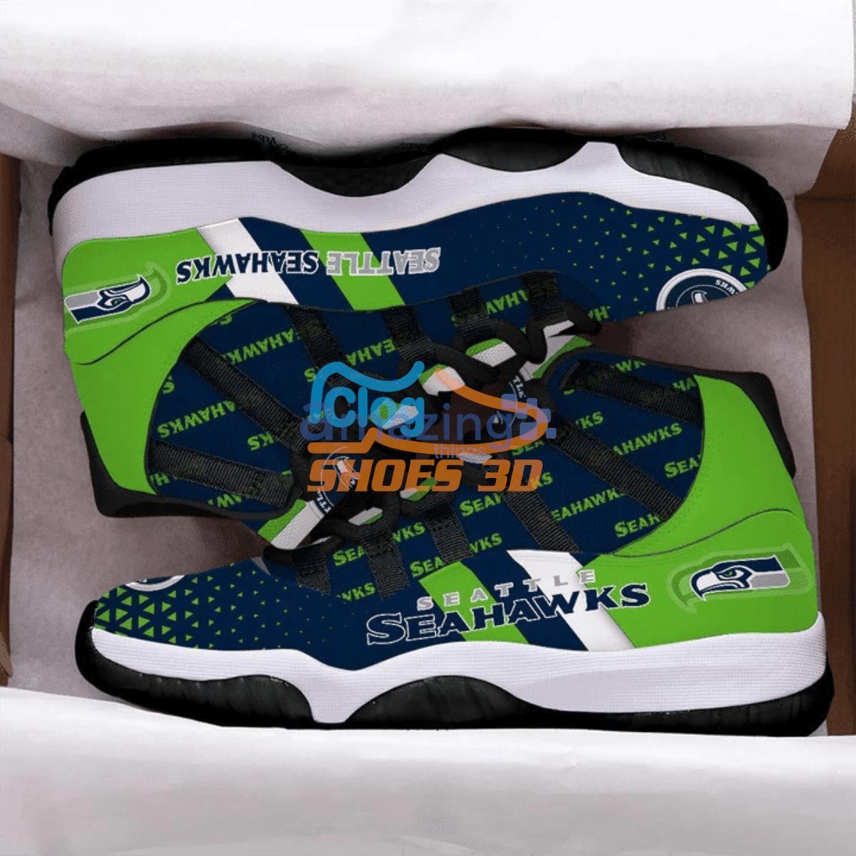 Seattle Seahawks Impressive Design Air Jordan 11 Shoes Product Photo 1
