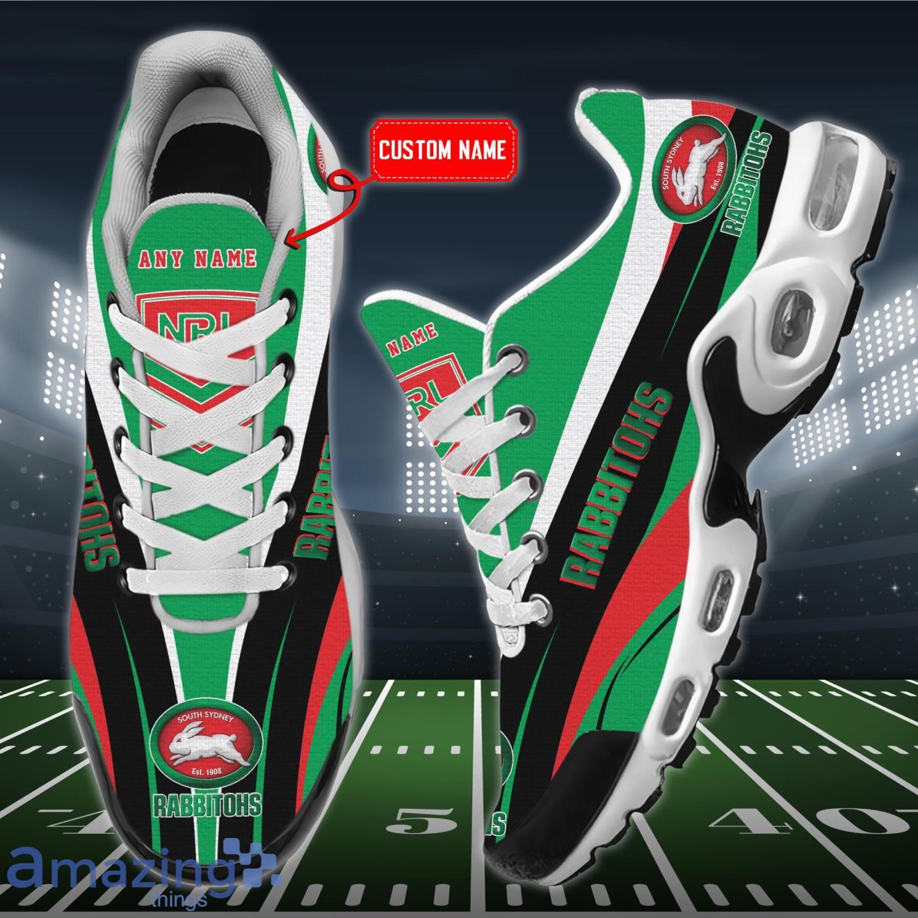 South Sydney Rabbitohs Premium Air Cushion Sport Shoes Custom Name Product Photo 1