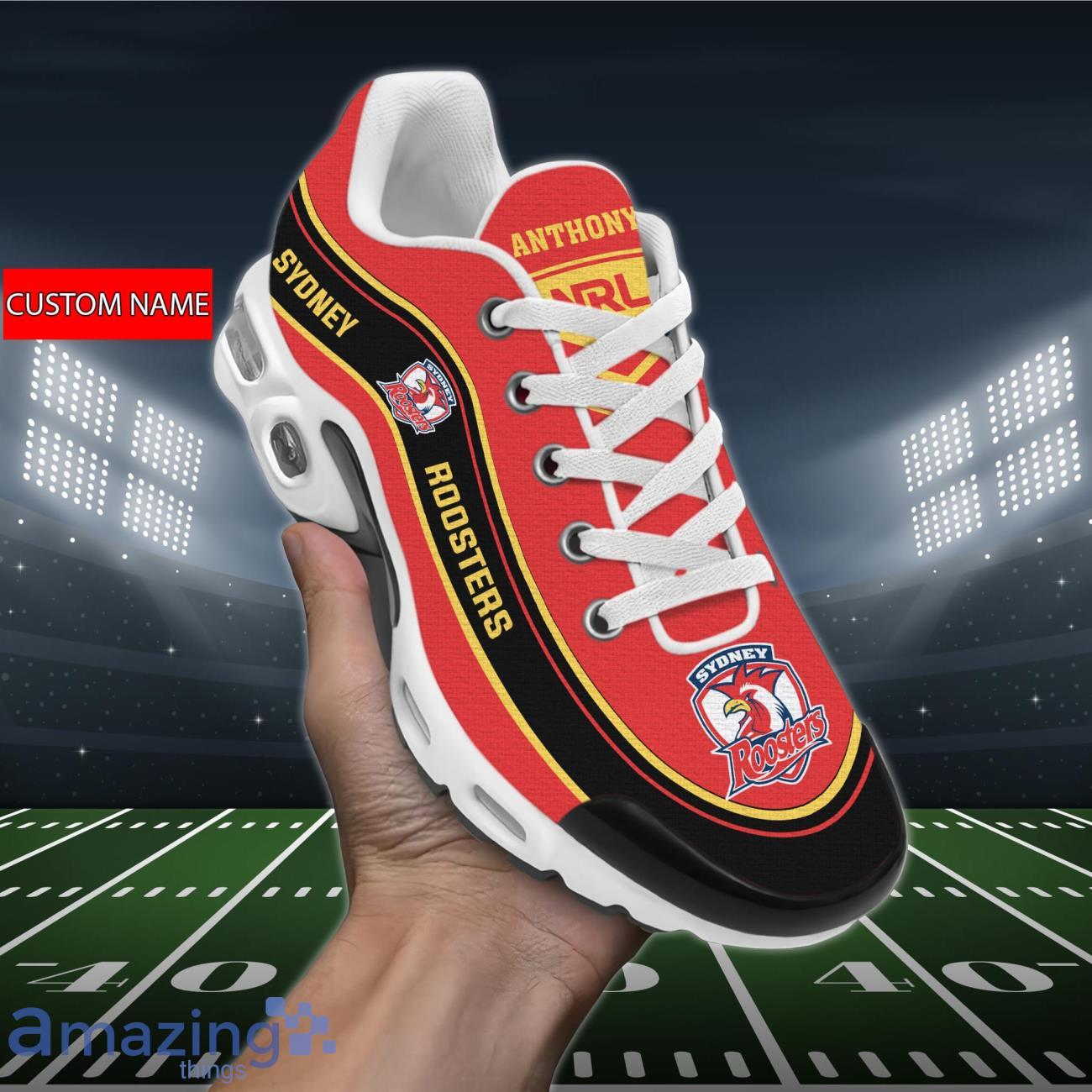 Sydney Roosters Air Cushion Sports Shoes Custom Name For Fans Product Photo 1
