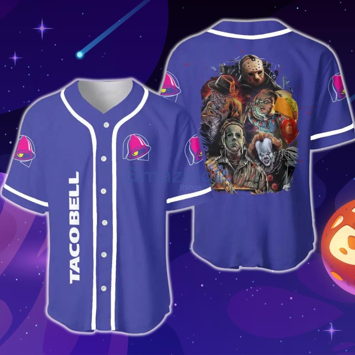Taco Bell Halloween Horror Character Baseball Jersey Product Photo 1