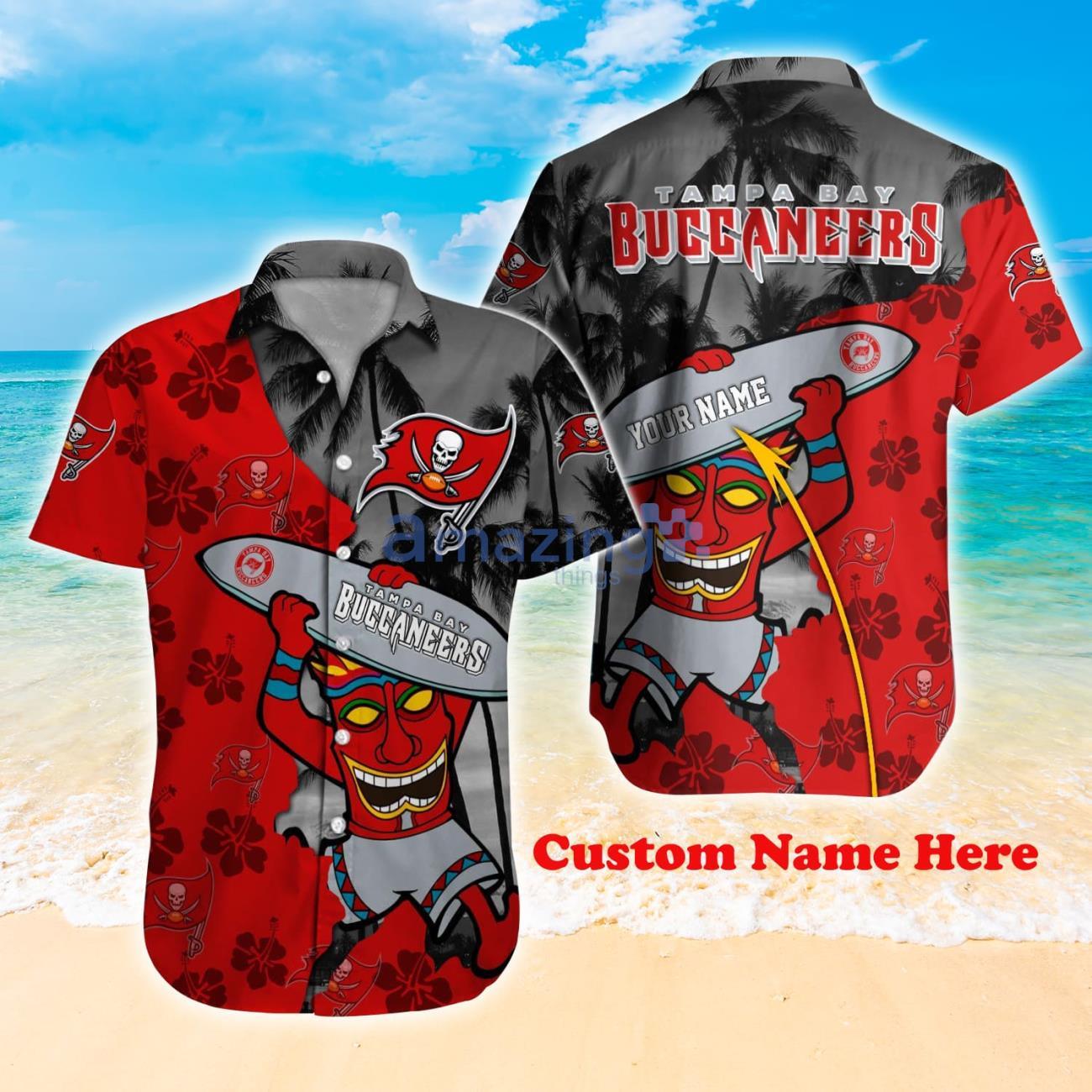 Tampa Bay Buccaneers NFL Custom Name Hawaiian Shirt Hot Design For Fans Product Photo 1