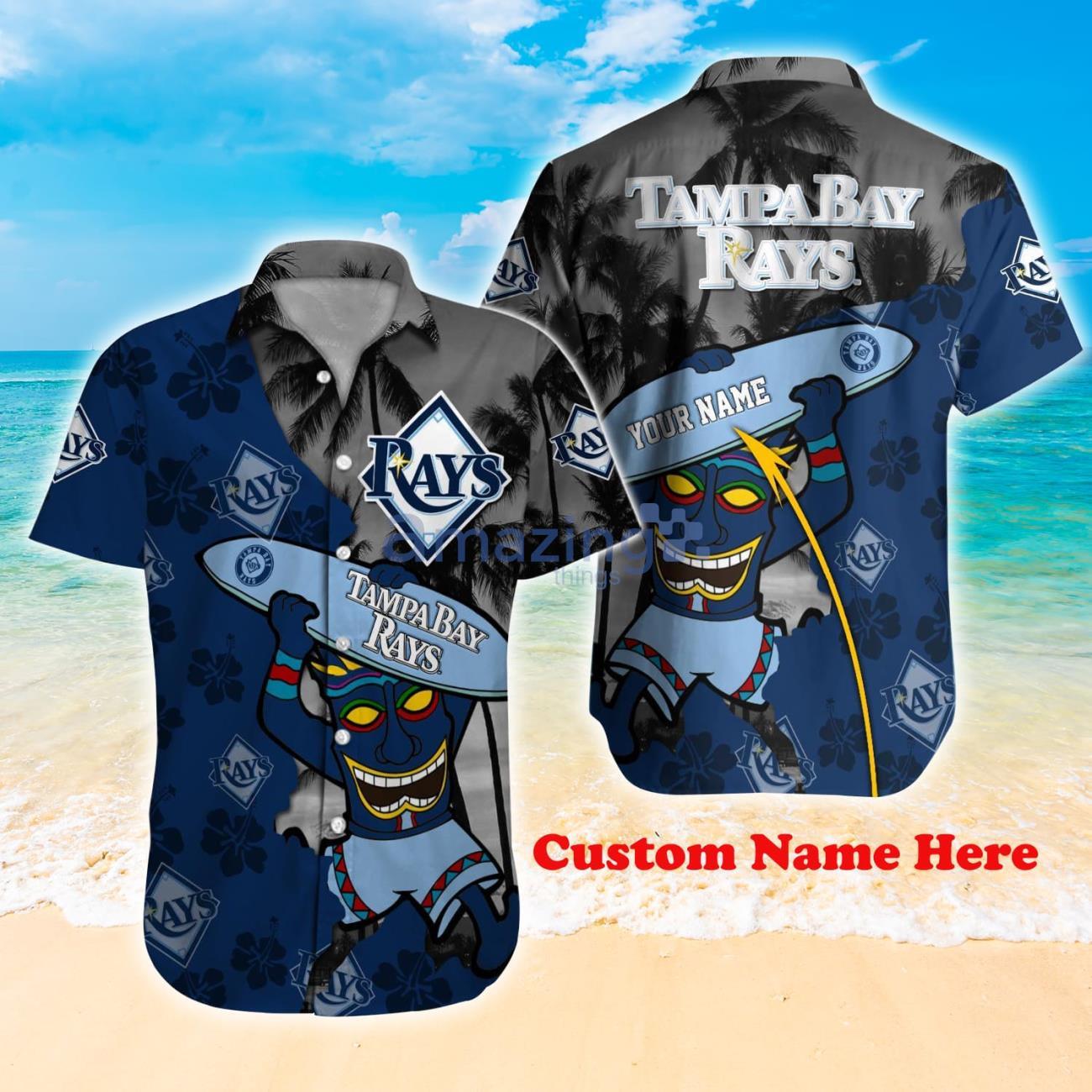 MLB Tampa Bay Rays Custom Name Number Mix Jersey T-Shirt