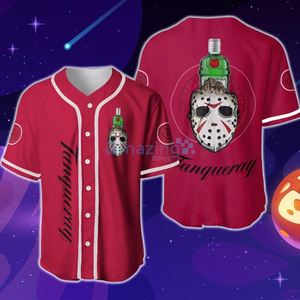 Tanqueray Horror Halloween Baseball Jersey Product Photo 1