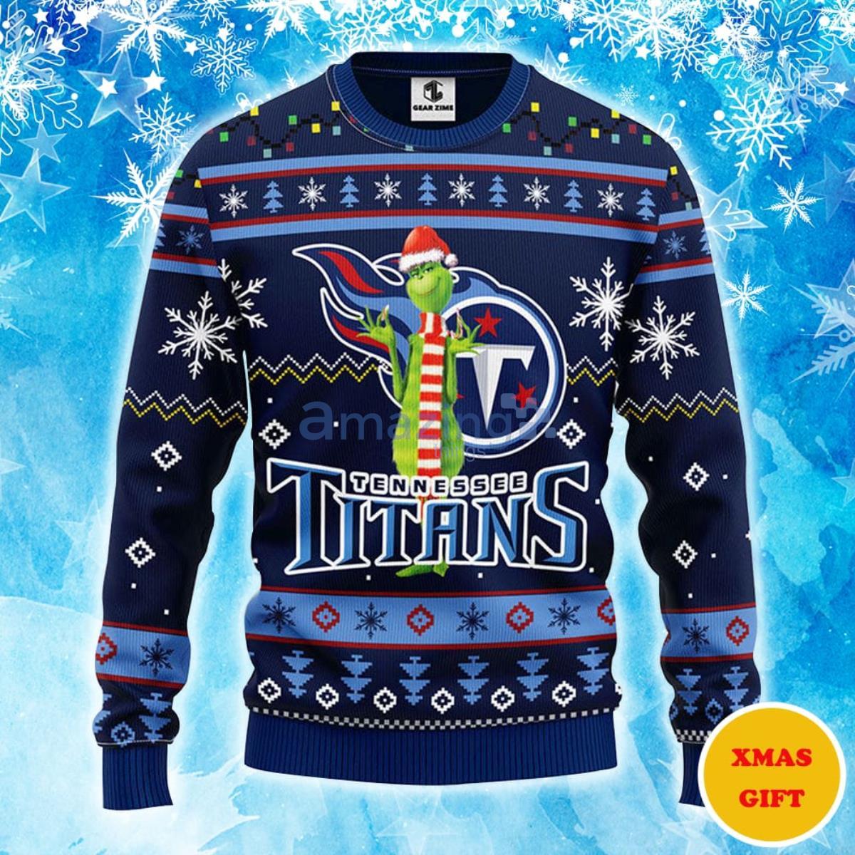 Tennessee Titans Funny Grinch Christmas AOP Sweater Product Photo 1 Tennessee Titans Funny Grinch Christmas AOP Sweater Product Photo 1