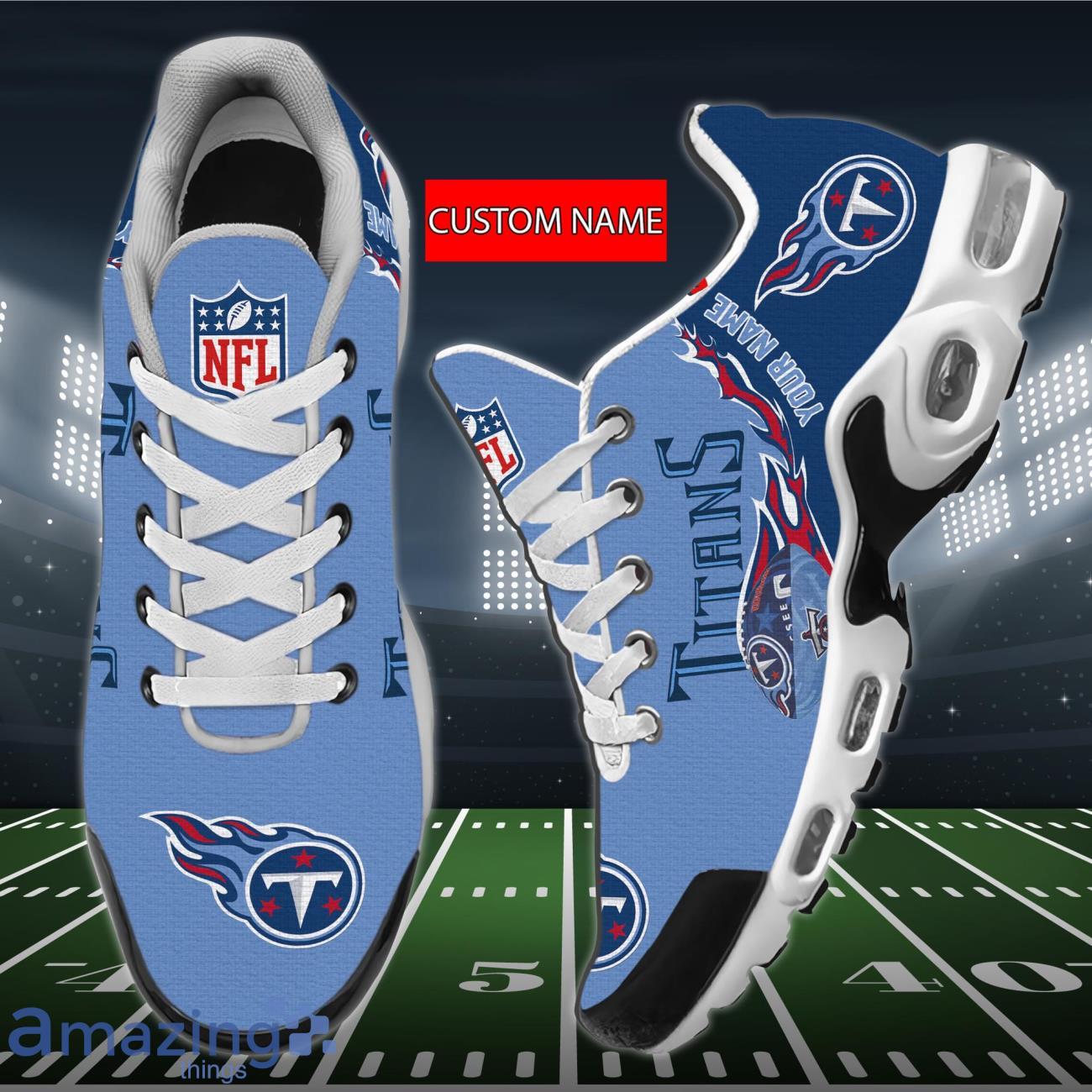 Tennessee Titans NFL Air Cushion Sports Shoes Custom Name For Men Women