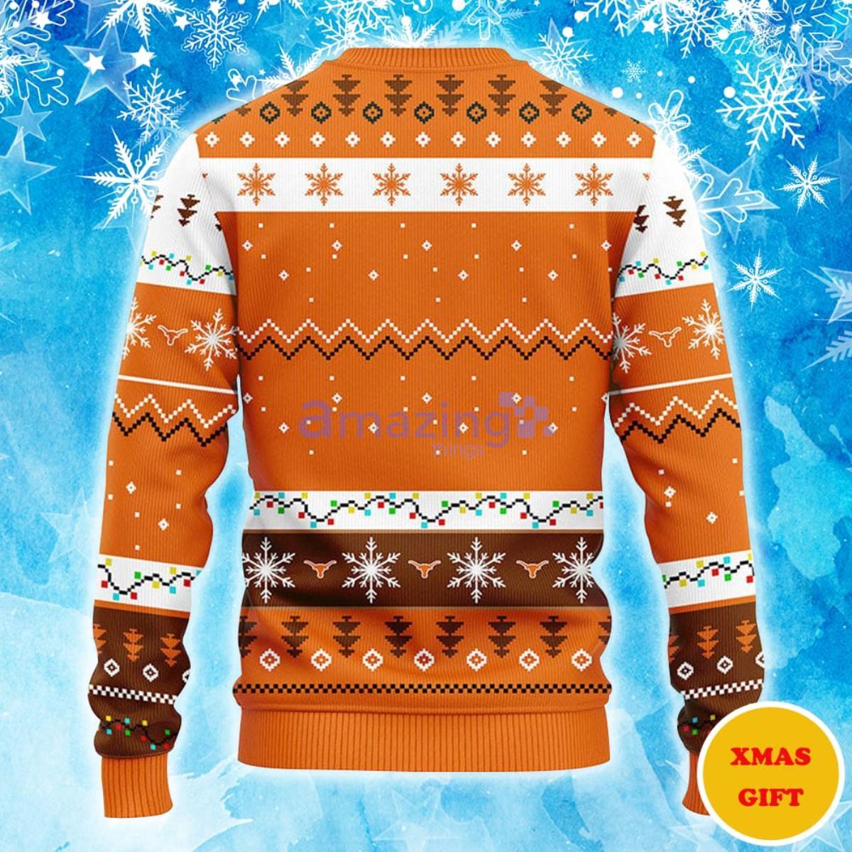 Texas Longhorns Hohoho Mickey Christmas AOP Sweater Product Photo 2