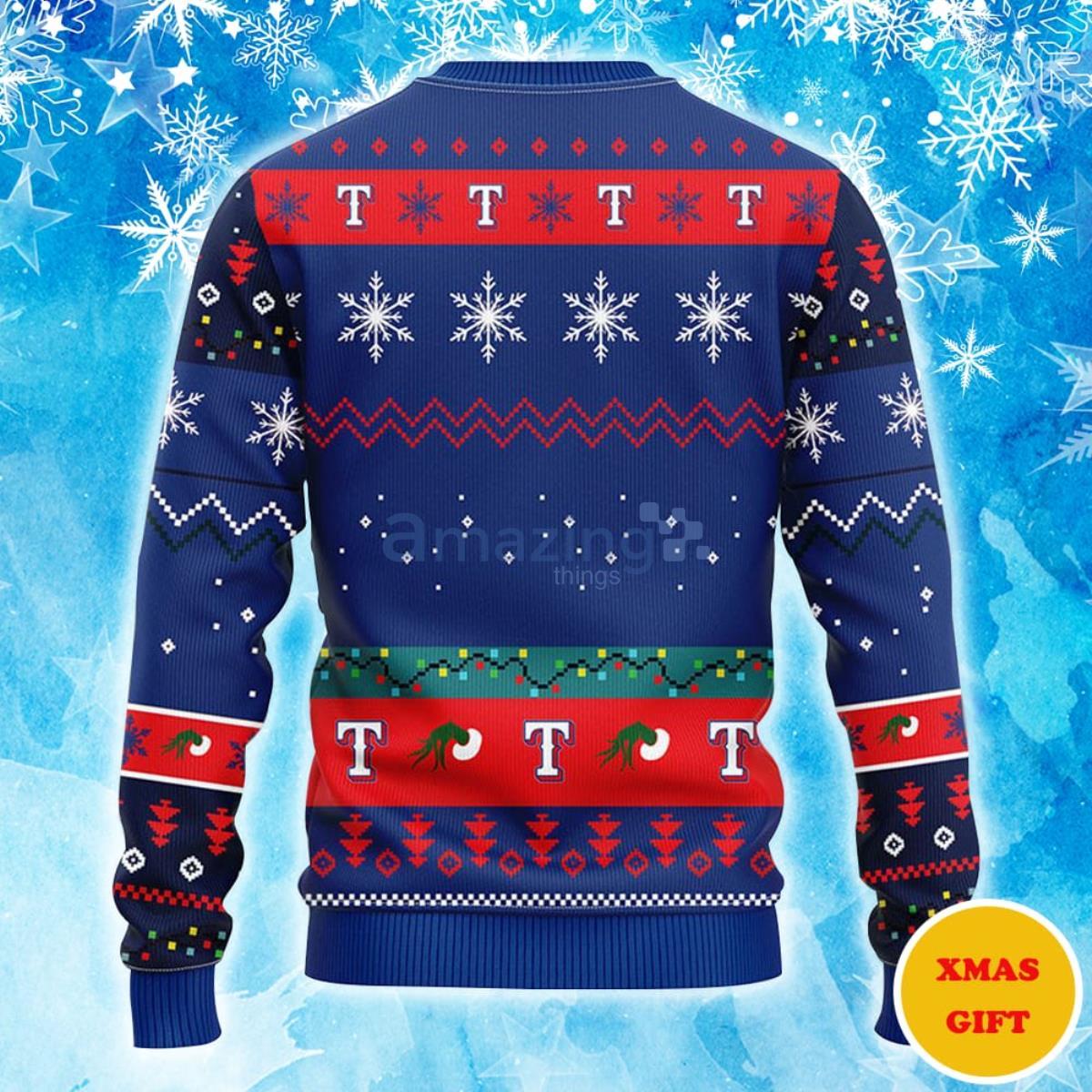 Texas Rangers Basic Pattern White 3D Sweater