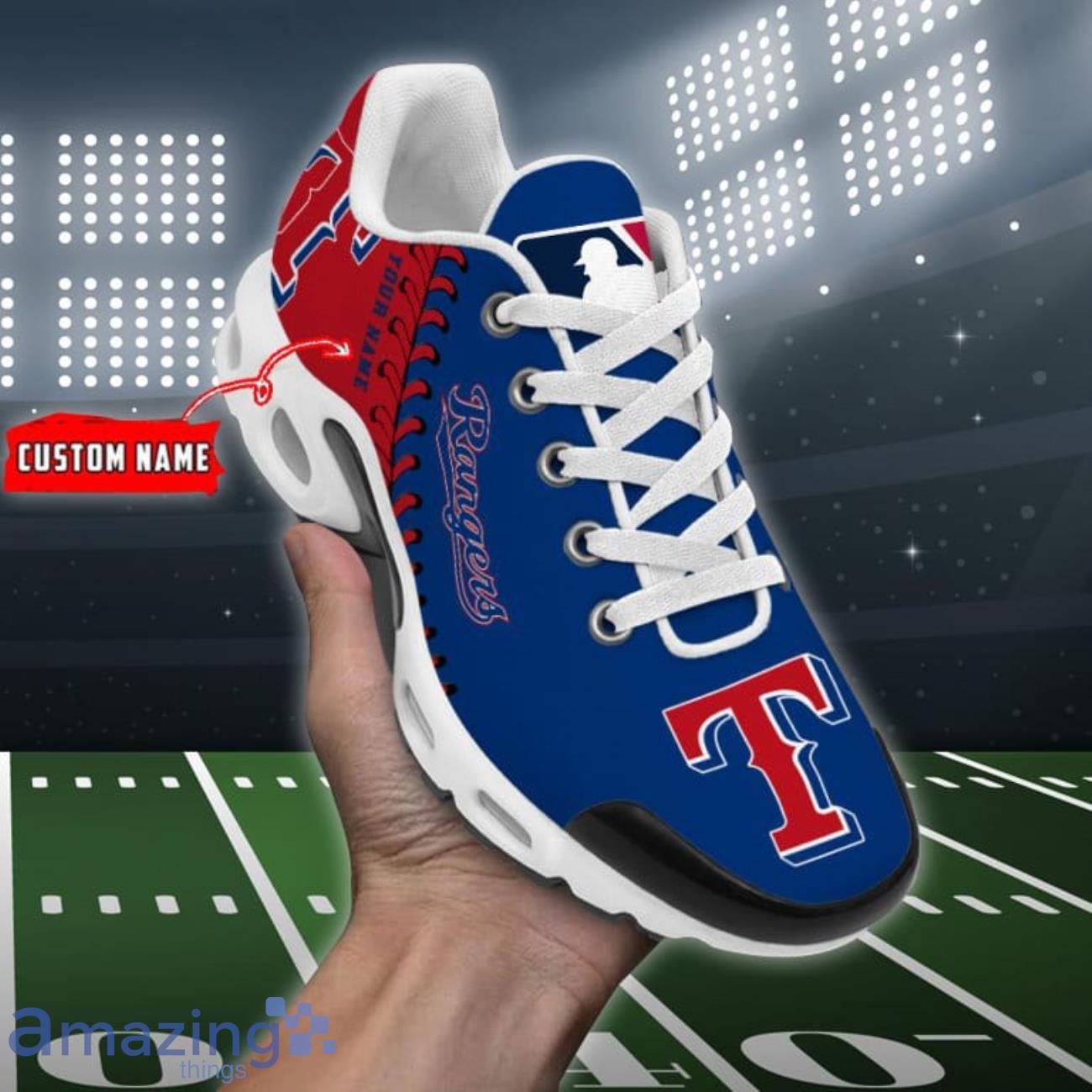 Texas Rangers Style 3 Design Sneakers Yeezy Shoes For Men And