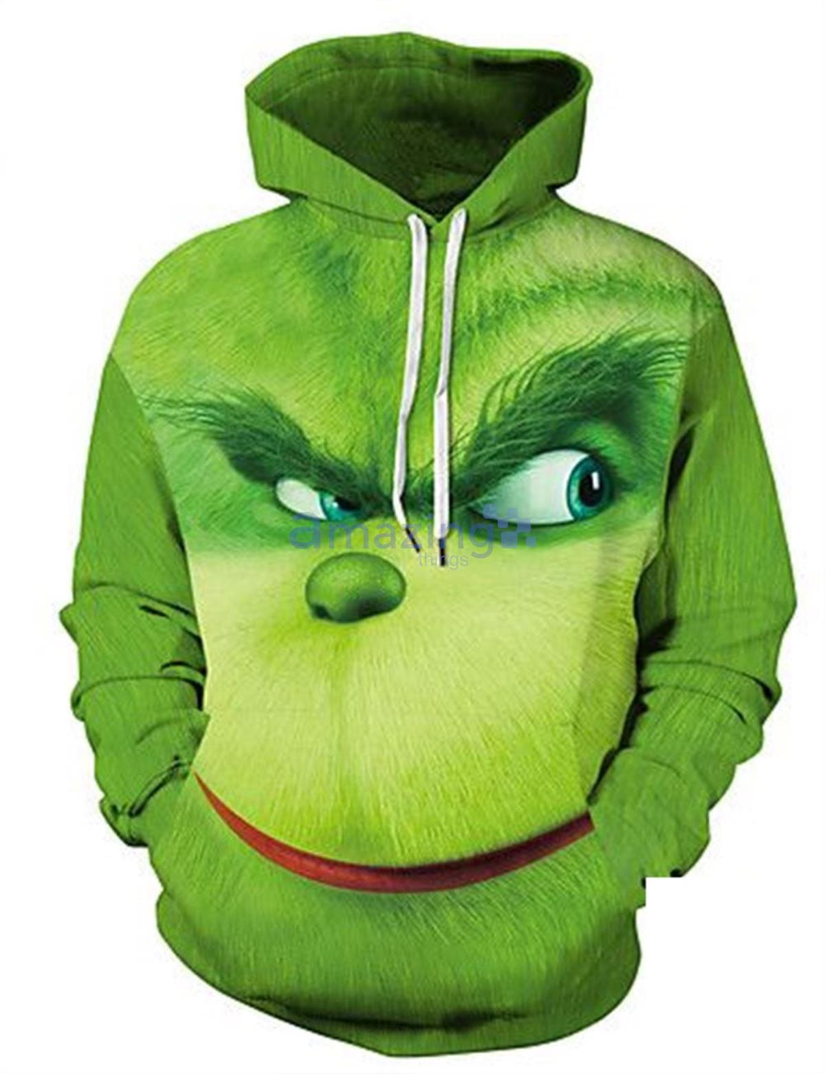 The Grinch Green Face Smile Christmas 3D All Over Print 3D Hoodie Product Photo 1