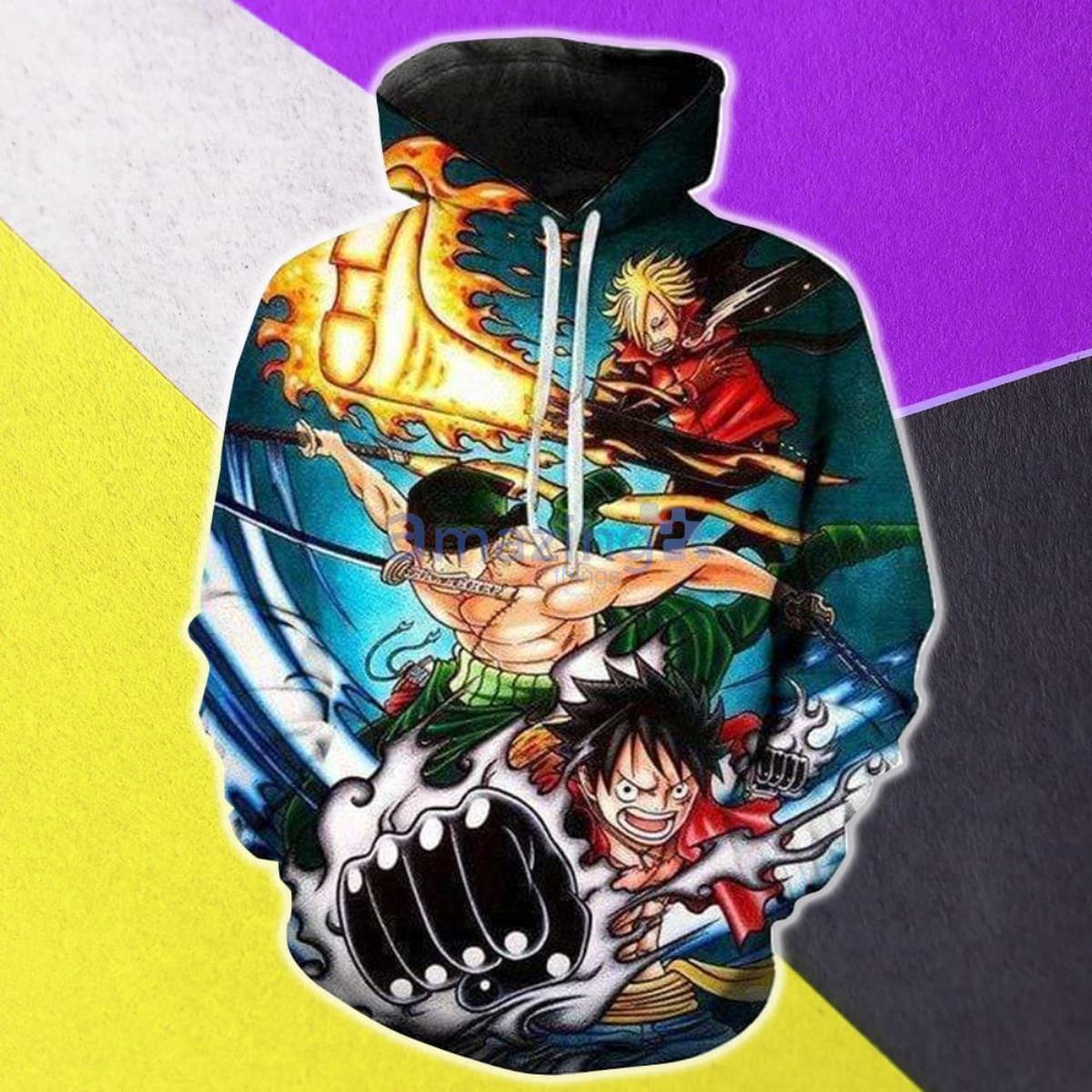 The Monster Trio One Piece Anime 3D Hoodie