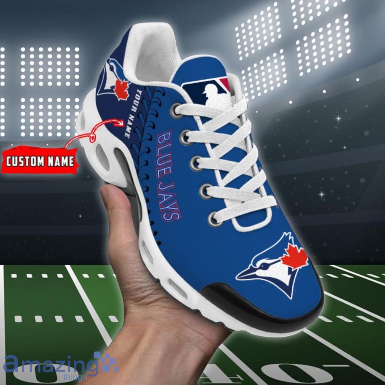 Toronto Blue Jays MLB Premium Air Cushion Sports Shoes Custom Name Cool For Fans Product Photo 1