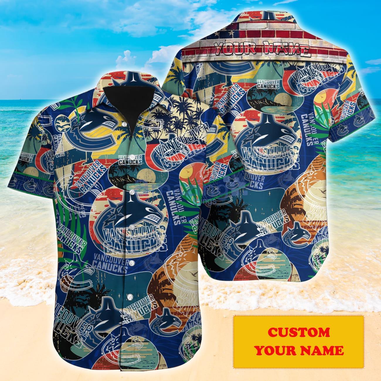 Vancouver Canucks NHL Hot Design Custom Name Hawaiian Shirt For Fans