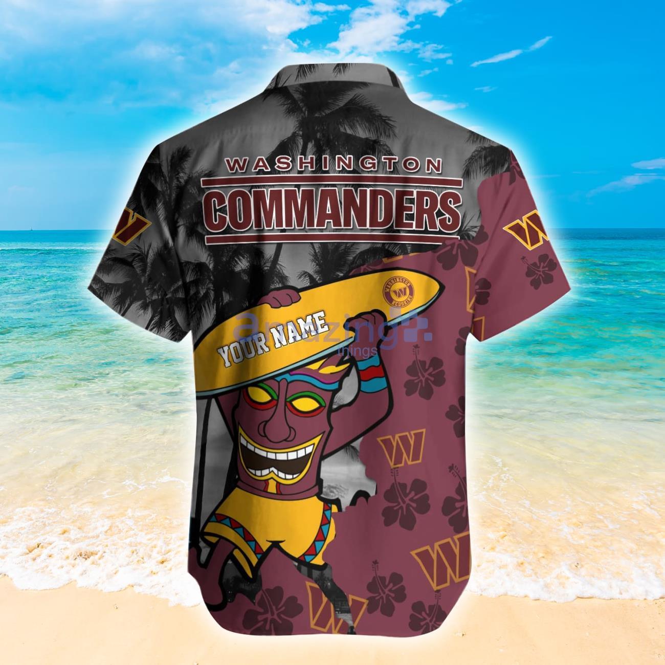 Washington Commanders NFL Custom Name Hawaiian Shirt