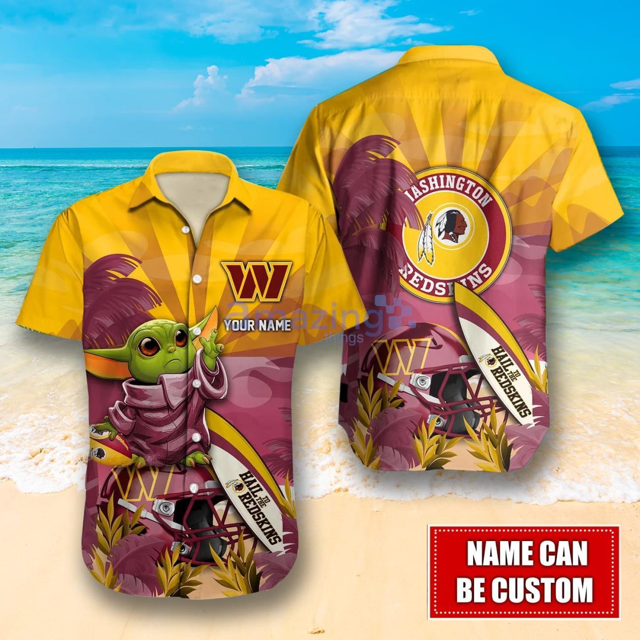 Washington Commanders NFL Custom Name Hawaiian Shirt